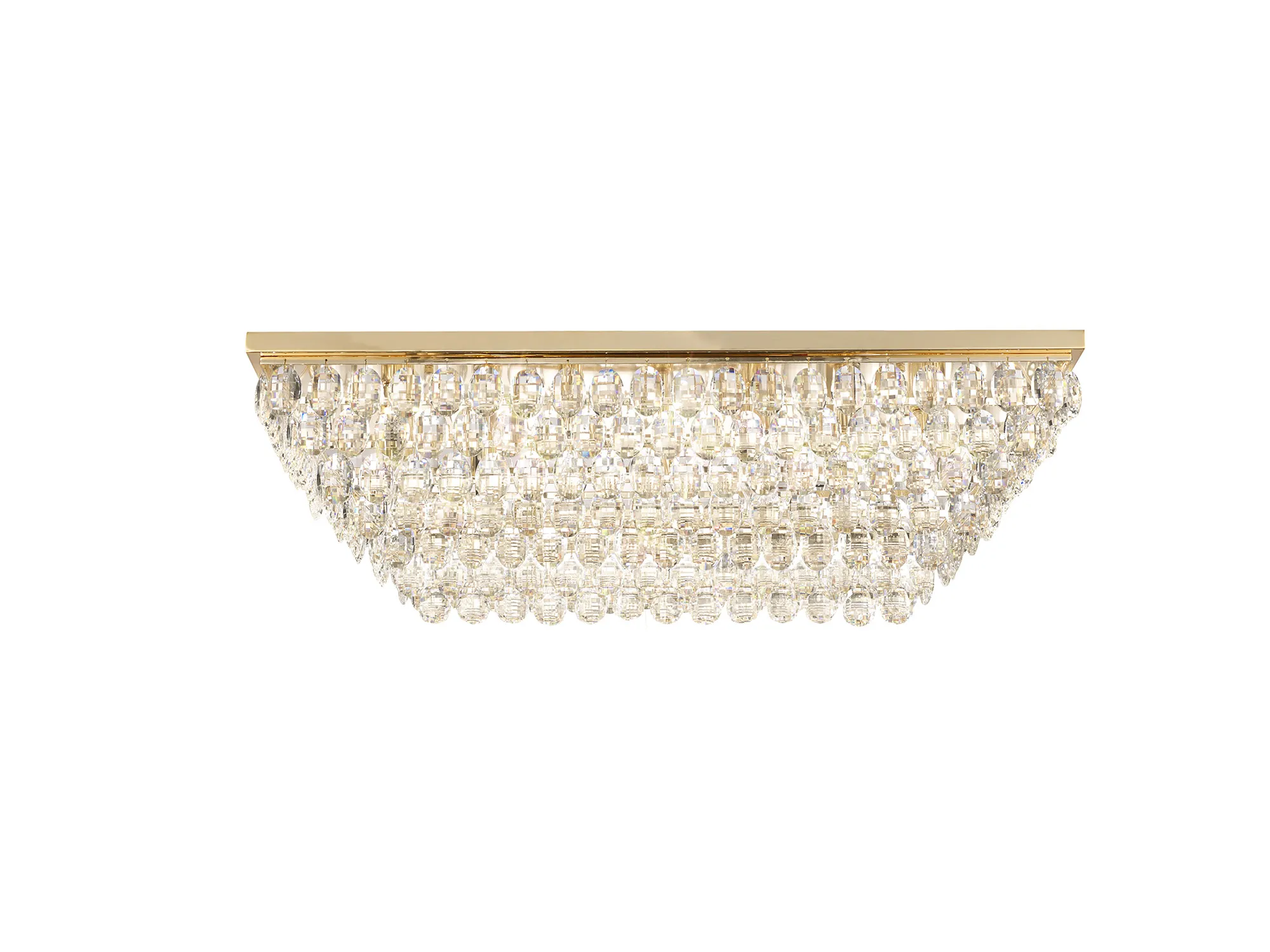 Coniston Linear Flush Ceiling 11 Light (21.8kg) French Gold IL32827  Diyas Coniston French Gold